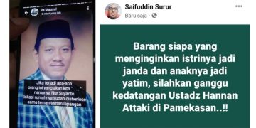 Ketua Ranting NU Laden Diteror Karena Menolak Kedatangan Hanan Attaki