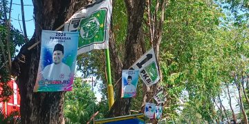 Berbelitnya Satpol PP Pamekasan untuk Mecopot Baleho Ketua PKB