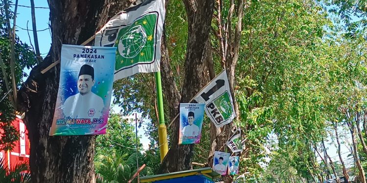 Berbelitnya Satpol PP Pamekasan untuk Mecopot Baleho Ketua PKB