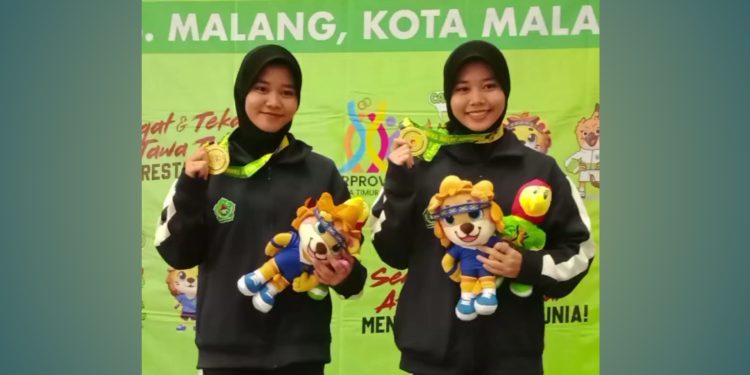 Si Cewek Kembar Asal Pamekasan Sumbang Emas di Porprov Jatim