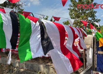 Jelang HUT Kemerdekaan RI Bendera Palestina Dijual Bersama Merah Putih